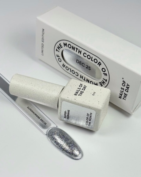 NAILSOFTHEDAY Color of the Month December 2025 Superhumans – srebrny lakier flash 10 ml