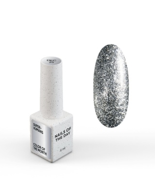 NAILSOFTHEDAY Color of the Month December 2025 Superhumans – srebrny lakier flash 10 ml