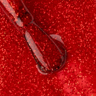 Lakier hybrydowy Glitterati 8 ml – czerwień z drobinkami, TPO Free