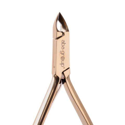 Aba Group cążki do skórek jednosprężynowe złote 4 mm (1130) Ostre