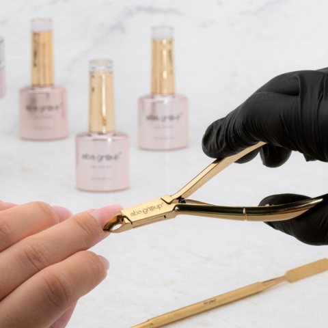 Aba Group cążki do skórek jednosprężynowe złote 5 mm (1151)