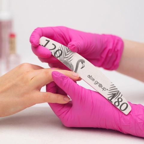 Aba Group pilnik do paznokci PÓŁKSIĘŻYC 120/180 Flaming 25 szt. Standard