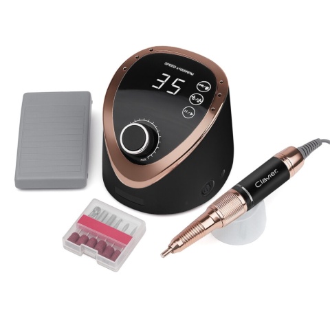 CLAVIER Profesjonalna frezarka do paznokci FX 830 65W 35 000 RPM – manicure i pedicure, czarna