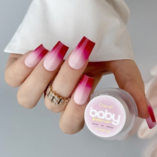 Clavier Baby Boomer żel 3w1 C01 Euphoria 3g ombre nail art stamping