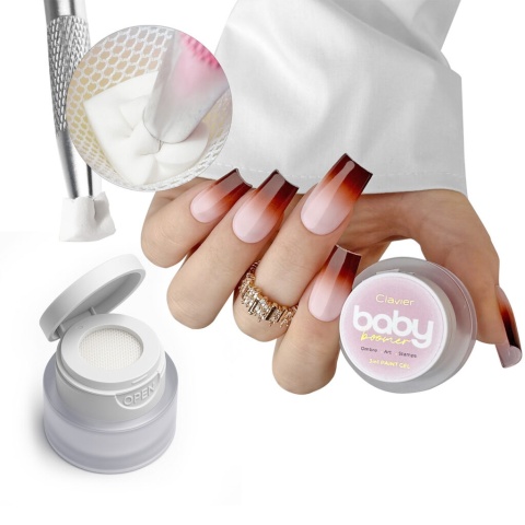 Clavier Baby Boomer żel 3w1 C03 Tempation 3g ombre nail art stamping