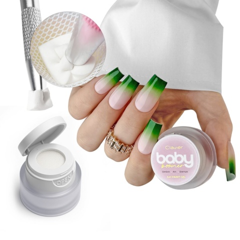 Clavier Baby Boomer żel 3w1 C04 Decadence 3g ombre nail art stamping