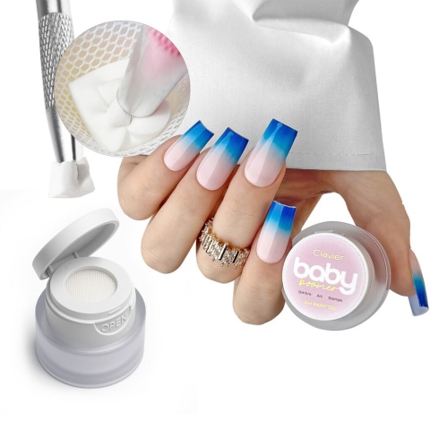 Clavier Baby Boomer żel 3w1 C06 Desire 3g ombre nail art stamping