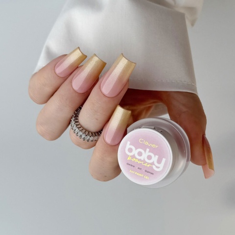 Clavier Baby Boomer żel 3w1 U01 Goldina 3g ombre art stamping