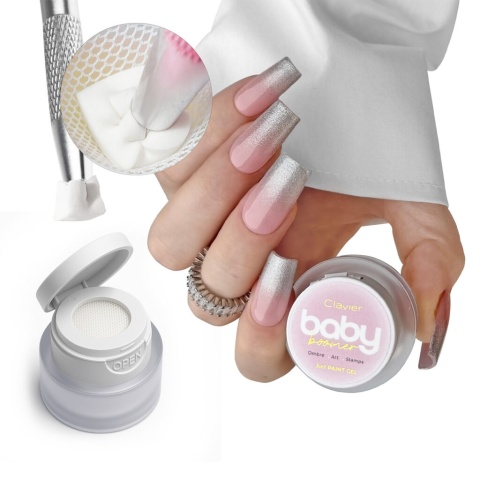 Clavier Baby Boomer żel 3w1 U05 Silvera 3g ombre art stamping