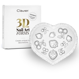 Clavier formy silikonowe 3D do zdobień paznokci Nail Art Forms nr 03 owoce