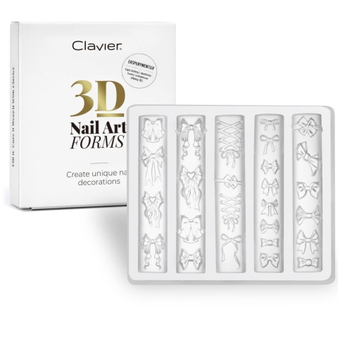 Clavier formy silikonowe 3D do zdobień paznokci kokardki nr 10 kokradki