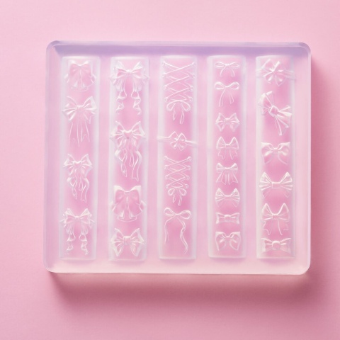 Clavier formy silikonowe 3D do zdobień paznokci kokardki nr 10 kokradki