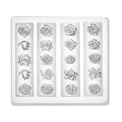 Clavier formy silikonowe do zdobień 3D Nail Art Forms nr 02 róże
