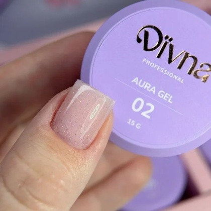 DIVNA Aura Gel 02 – żel budujący do paznokci średniogęsty, 15 g