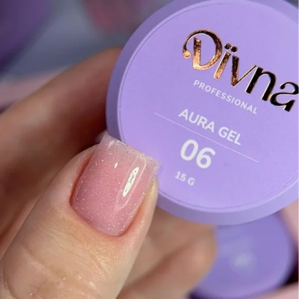 DIVNA Aura Gel 06 – żel budujący do paznokci średniogęsty, 15 g
