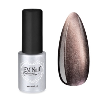 EM Nail Lakier hybrydowy Cat Eye 7D Feline Aura 11 – beżowy silk cat eye