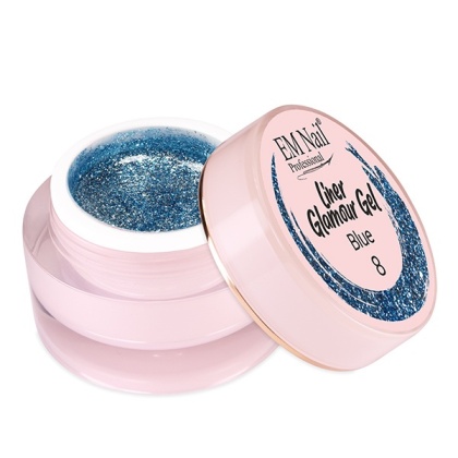 EM Nail Liner Glamour Gel Blue 8 – niebieski żel do zdobień