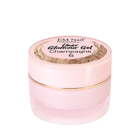 EM Nail Liner Glamour Gel Champagne 6 – złoty żel do zdobień