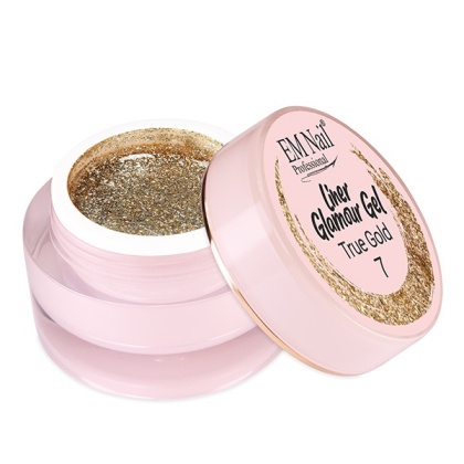 EM Nail Liner Glamour Gel True Gold 7 – złoty żel do zdobień
