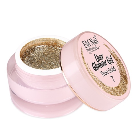 EM Nail Liner Glamour Gel True Gold 7 – złoty żel do zdobień