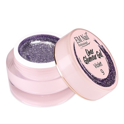 EM Nail Liner Glamour Gel Violet 9 – fioletowy żel do zdobień