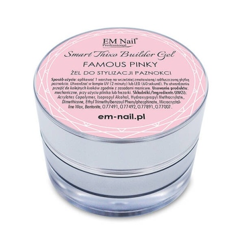 EM Nail Smart Thixo Builder Gel Famous Pinky 30ml – żel budujący