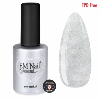 EM Nail Tempered Dry Top Coat Sparkle 15ml – hartowany top z drobinkami