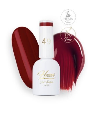 HESSI Lakier Hybrydowy 49 – Głęboka Wiśniowa Czerwień UV/LED