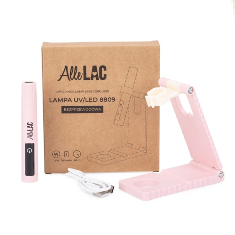 Mini lampka UV/LED do paznokci 1.6W AlleLac 8809 różowa