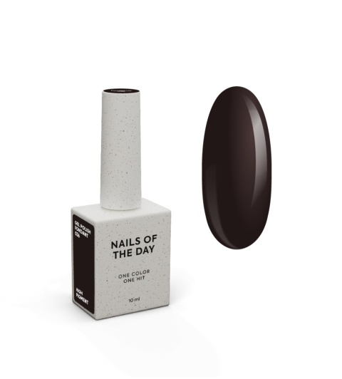 NAILSOFTHEDAY Fondant – bardzo ciemny brązowy lakier hybrydowy, 10 ml