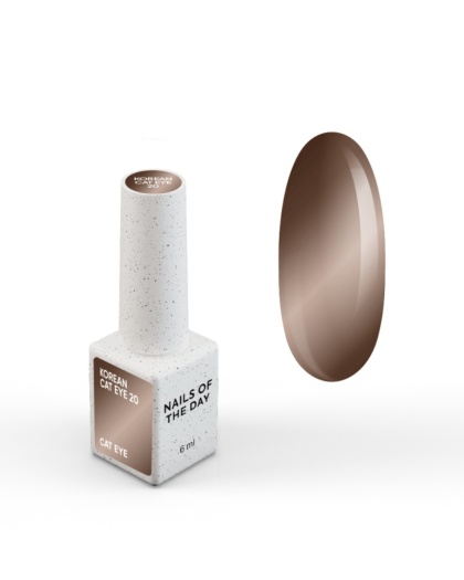 NAILSOFTHEDAY Korean Cat Eye 20 – beżowo-szary lakier hybrydowy „kocie oko” 6 ml