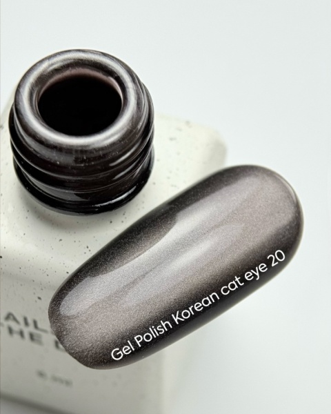 NAILSOFTHEDAY Korean Cat Eye 20 – beżowo-szary lakier hybrydowy „kocie oko” 6 ml