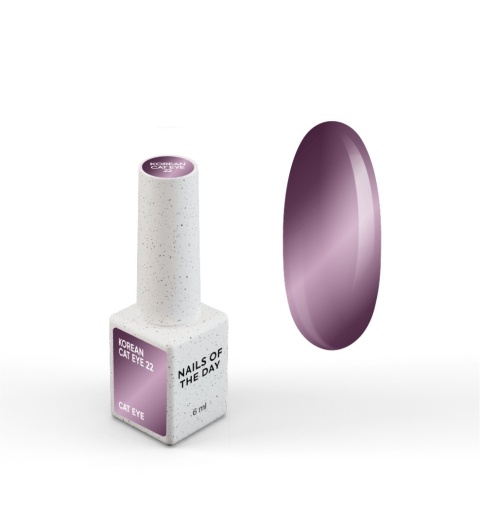NAILSOFTHEDAY Korean Cat Eye 22 – lawendowy lakier hybrydowy „kocie oko” 6 ml