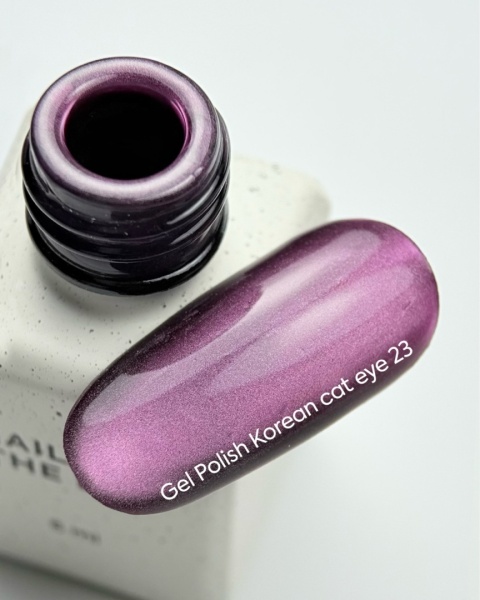 NAILSOFTHEDAY Korean Cat Eye 23 – śliwkowo-różowy lakier hybrydowy „kocie oko” 6 ml