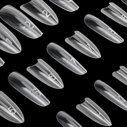 Podwójne kanapkowe dual formy do budowy paznokci Sandwich dual forms owal 15 rozmiarów 240 szt