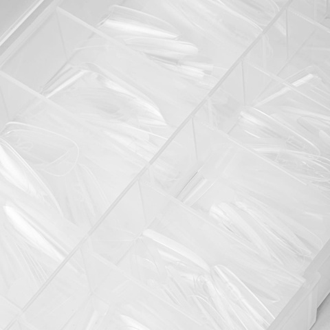 Podwójne kanapkowe dual formy do budowy paznokci Sandwich dual forms owal 15 rozmiarów 240 szt