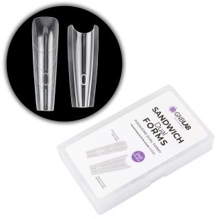 Podwójne kanapkowe dual formy do budowy paznokci Sandwich dual forms trumienka 15 rozmiarów 240 szt