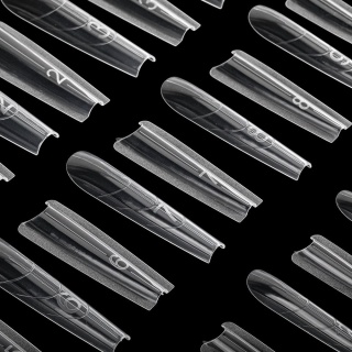 Podwójne kanapkowe dual formy do budowy paznokci Sandwich dual forms trumienka 15 rozmiarów 240 szt