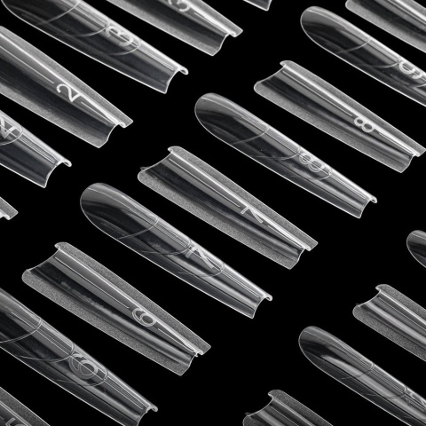 Podwójne kanapkowe dual formy do budowy paznokci Sandwich dual forms trumienka 15 rozmiarów 240 szt