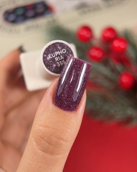 NAILSOFTHEDAY Euphoria – śliwkowo-fioletowy lakier hybrydowy flash 10 ml