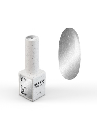 NAILSOFTHEDAY Cat Eye 01 srebrny lakier kocie oko 6 ml