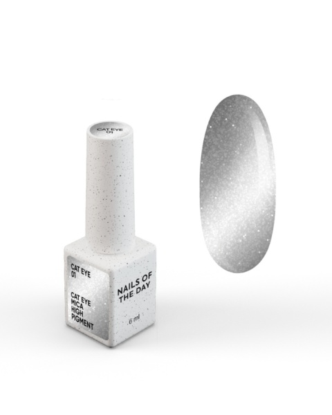 NAILSOFTHEDAY Cat Eye 01 srebrny lakier kocie oko 6 ml