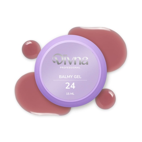 DIVNA Balmy Gel 24 rosewood żel wzmacniający do paznokci 15 ml