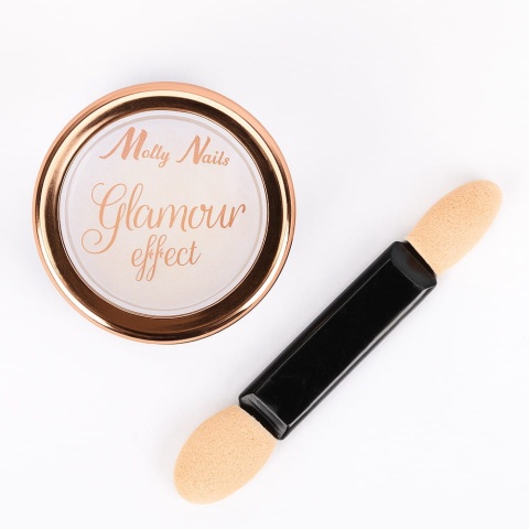 Molly Nails Pyłek Glamour Effect Nr 5 – perłowy połysk, 1 g + pacynka