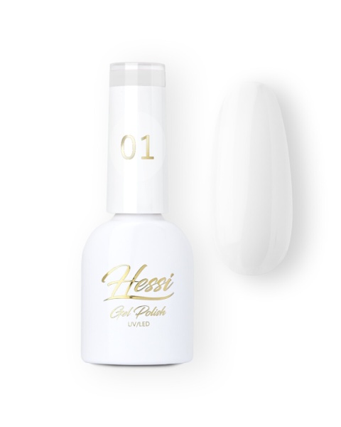 HESSI Lakier Hybrydowy 01 Biały – śnieżnobiały do Frencha