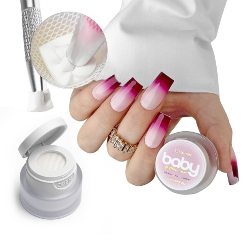 Clavier Baby Boomer żel 3w1 C02 Lust 3g ombre nail art stamping