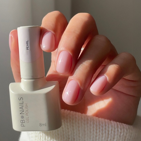 PB NAILS lakier hybrydowy Pearl 8 ml – półtransparentny róż clean girl