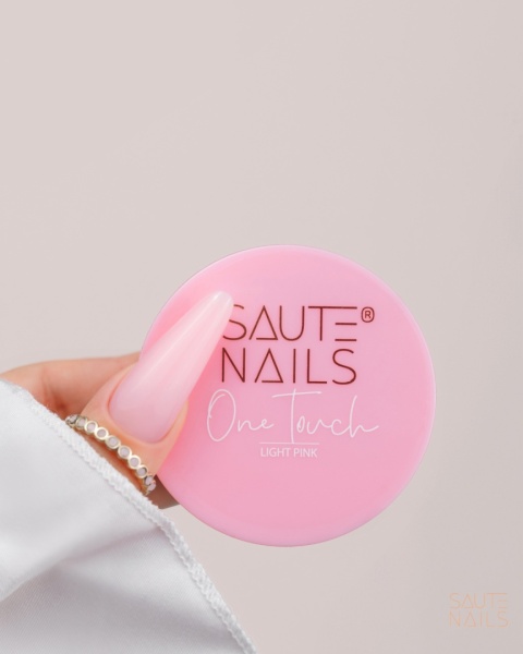 Saute Nails Żel budujący One Touch Light Pink 50g – jasny pastelowy róż