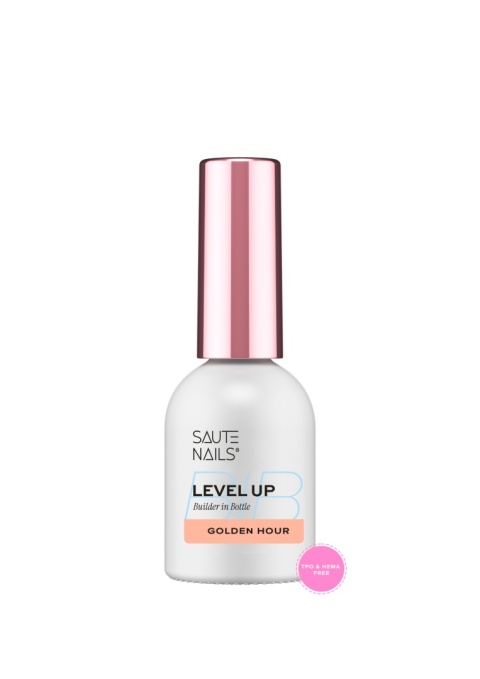 Saute Nails BiB Level UP Golden Hour 8ml – żel budujący w butelce ciepły beż