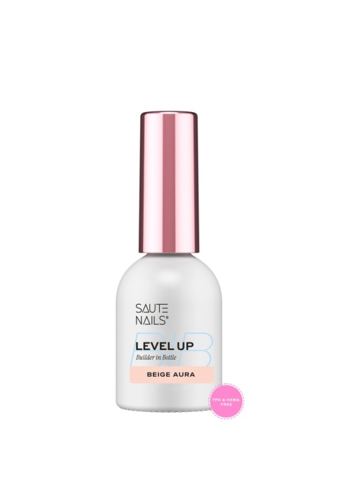 Saute Nails BiB Level UP Beige Aura 8ml – żel budujący w butelce mleczny beż